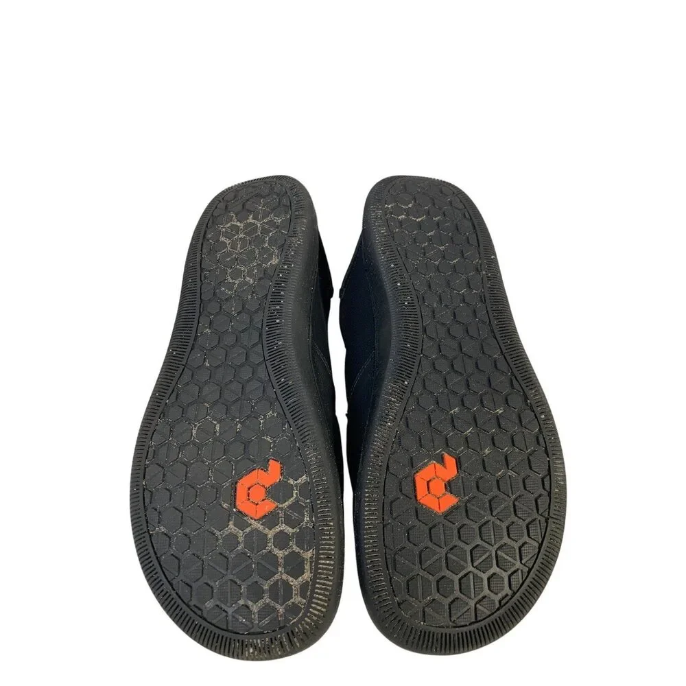 Pulltop Mens Size 10 Black Faux Leather Closed Round Toe Slip On Slippers Shoes